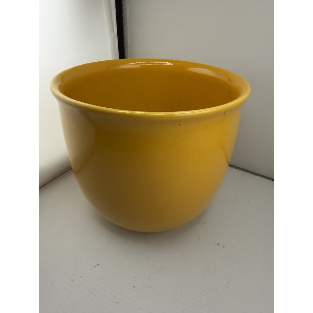 Vintage SCHEURICH KERAMIK Yellow Plant Pot 818-17 West German Pottery 1970s